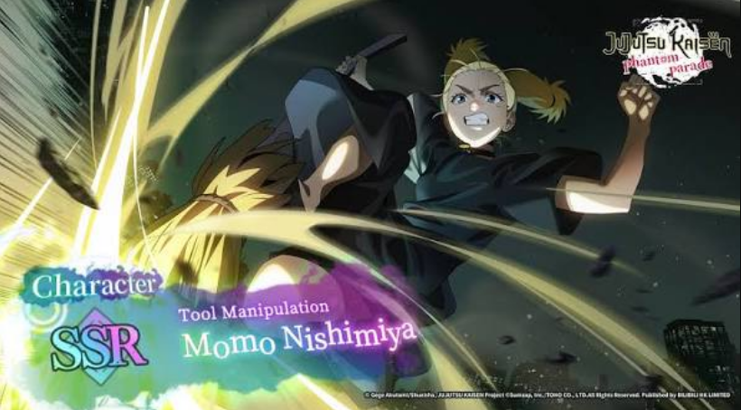 Momo Ishimiya Tool Manipulation hero card in Jujutsu Kaisen Phantom Parade
