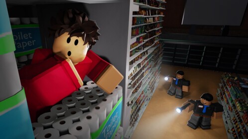 Survive Overnight in a Mega Store roblox horror games