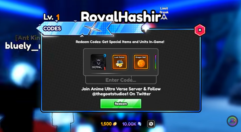 Redeem Anime Ultra Verse Codes