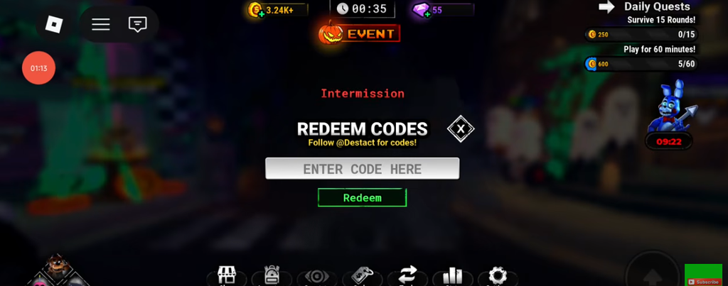 How to Redeem Animatronic Nights Codes