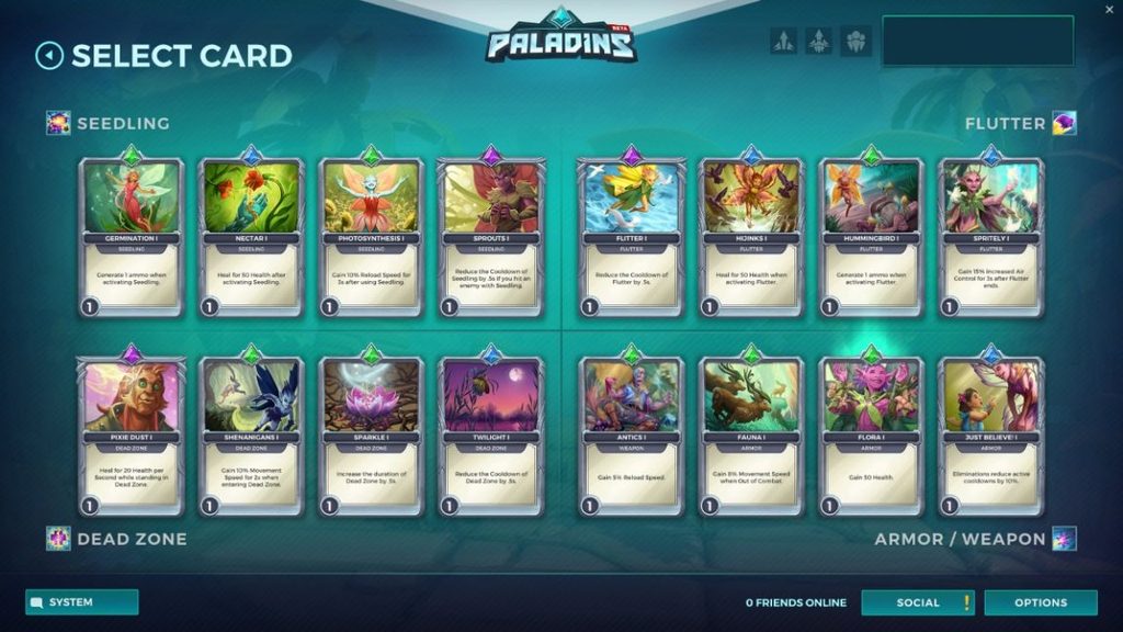 Paladins cards