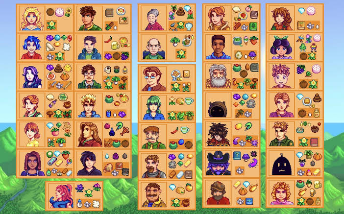 Stardew Valley Characters gifts