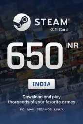Product Image - Steam Wallet ₹650 INR Gift Card (IN) - Digital Code