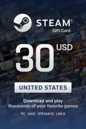 Product Image - Steam Wallet $30 USD Gift Card (US) - Digital Code